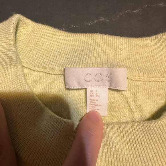 Men COS Light Yellow/Lime Knitwear - Picture 4 of 11